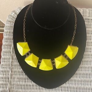 1950s Yellow Thermoplastic Necklace